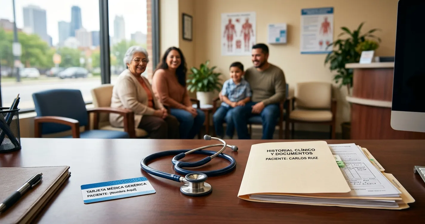 Medicaid Illinois para hispanos - Tarjeta medica y documentos de aplicacion en oficina de salud en Chicago
