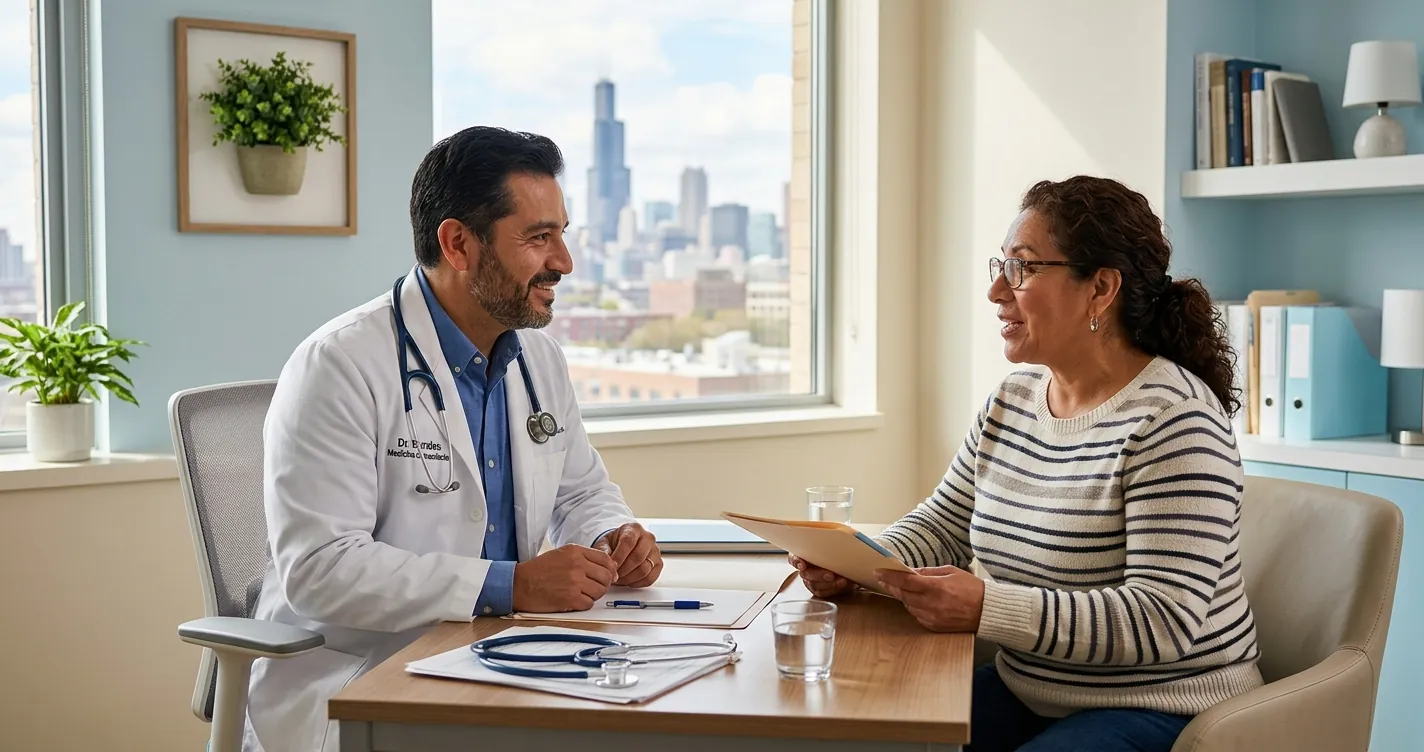 Seguro médico para indocumentados en Illinois - Consulta médica en clínica comunitaria de Chicago