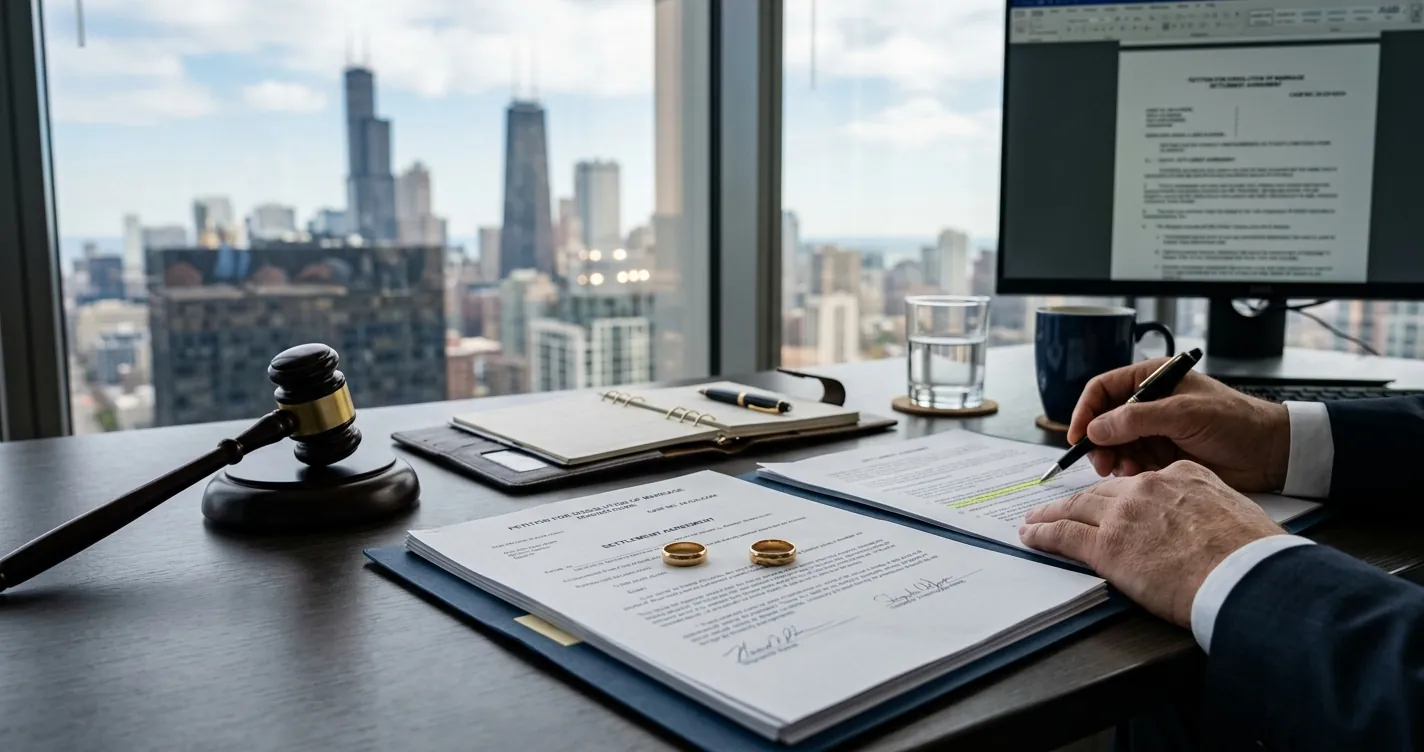 Abogados de divorcio en Chicago - documentos legales y proceso de divorcio en Illinois
