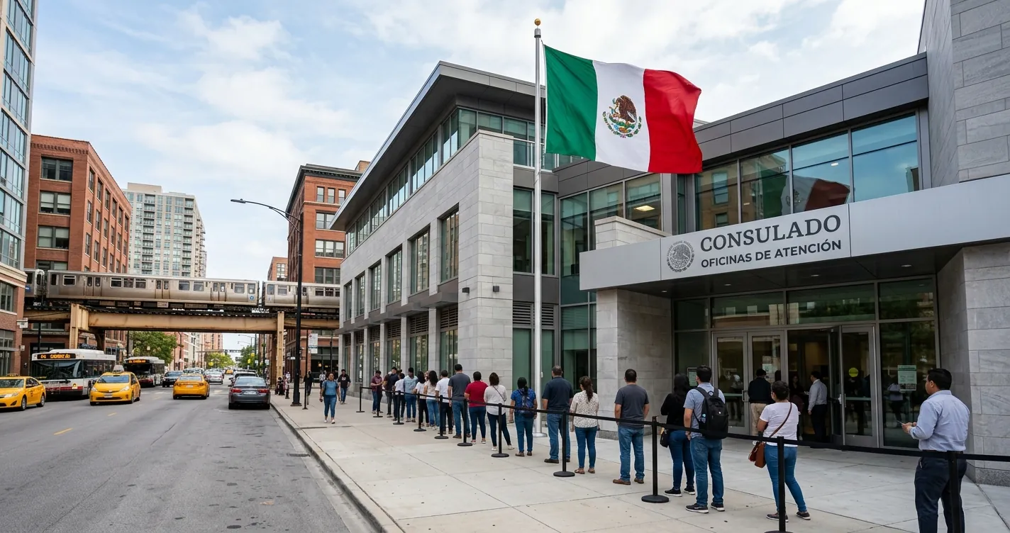 Consulado mexicano en Chicago citas - fachada del consulado de Mexico en Chicago