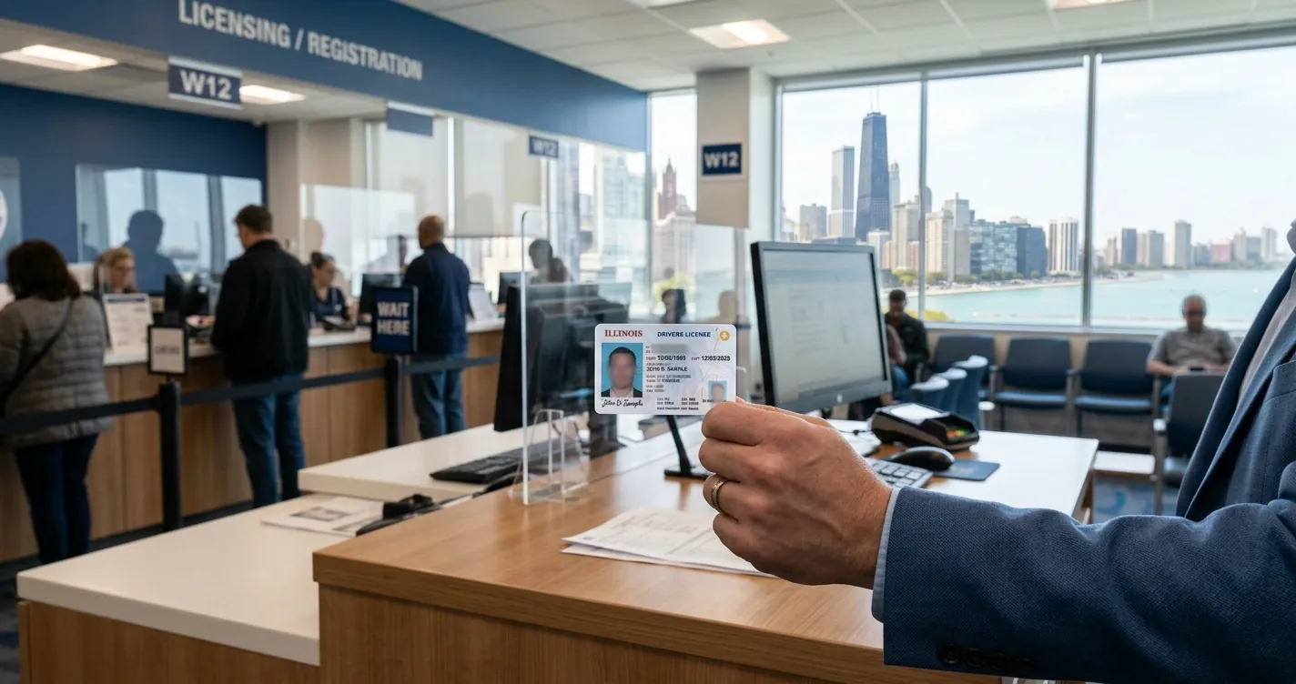 Renovación de licencia de conducir en Chicago - trámite en oficina del Secretario de Estado de Illinois