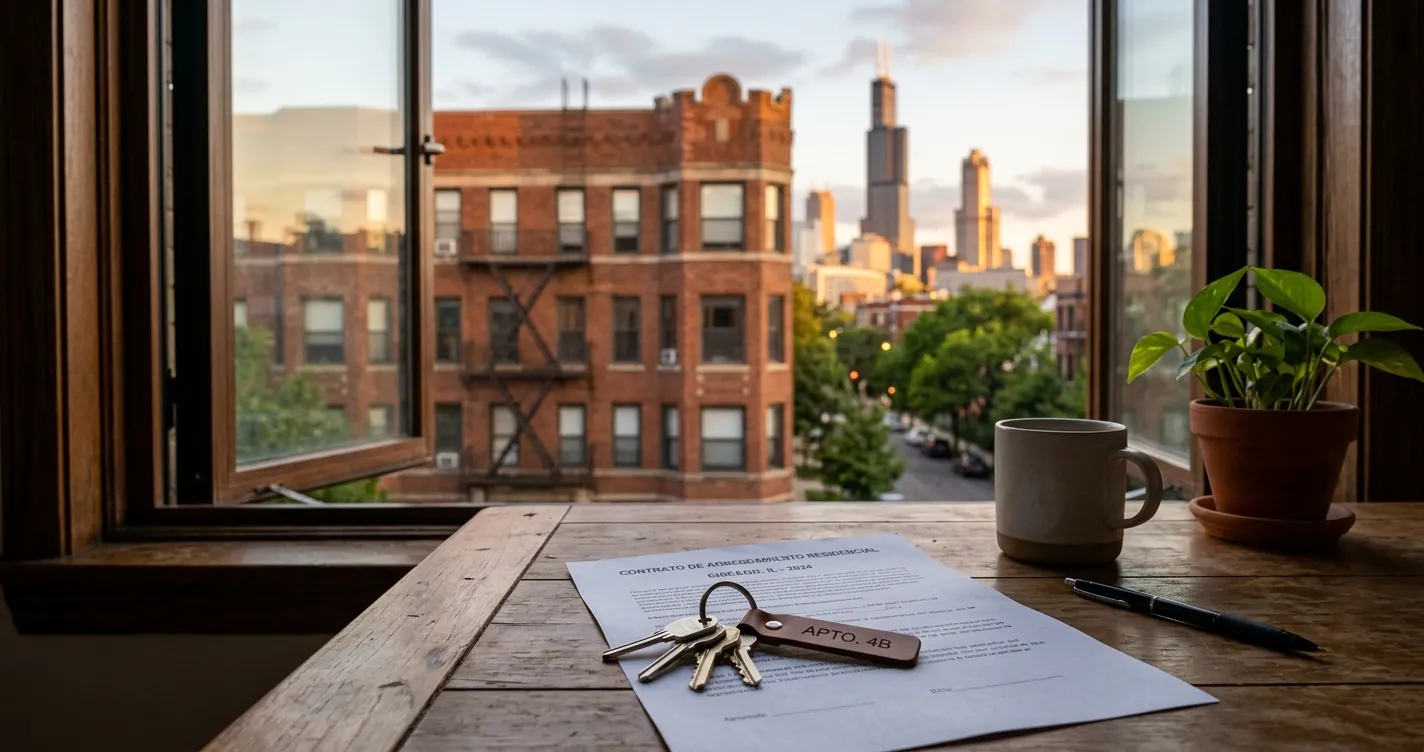 Derechos del inquilino en Chicago - edificio de apartamentos y contrato de renta