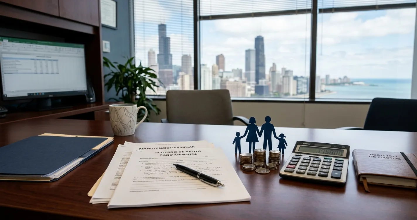 Pensión alimenticia en Chicago - cálculo de manutención de hijos en Illinois