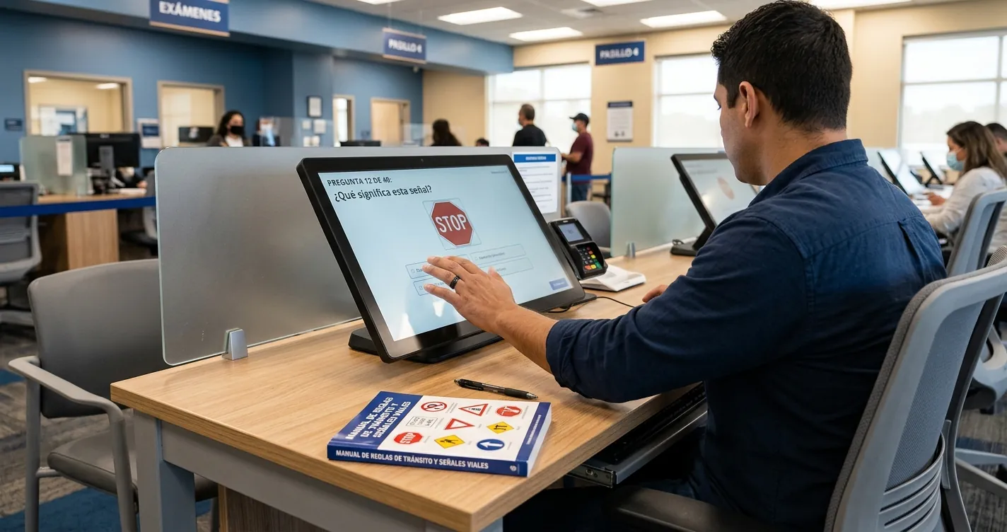 Preguntas para sacar la licencia en Chicago - Examen escrito en una oficina de servicios al conductor de Illinois