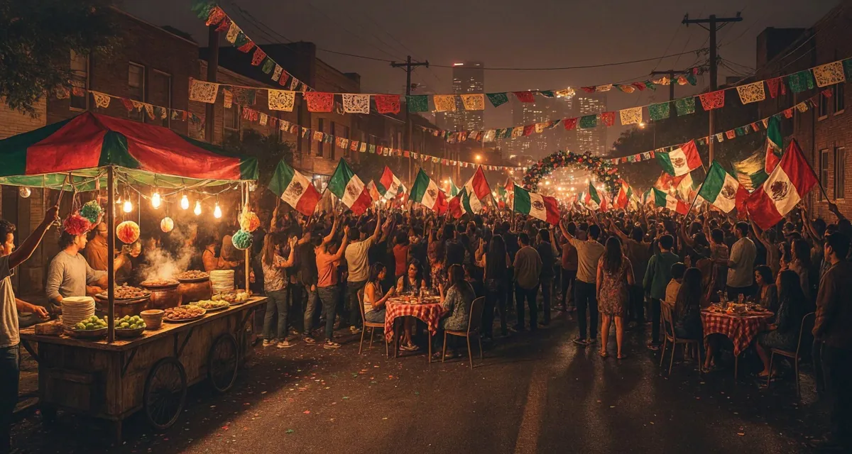 Fiestas patrias en Chicago 2026: banderas mexicanas y celebración del Grito de Independencia en La Villita